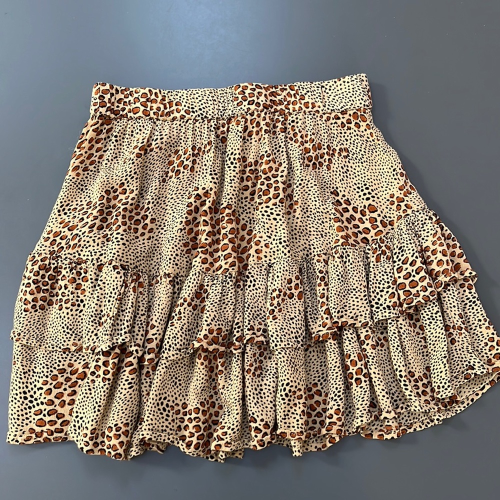 Leopard Print Mini Skirt